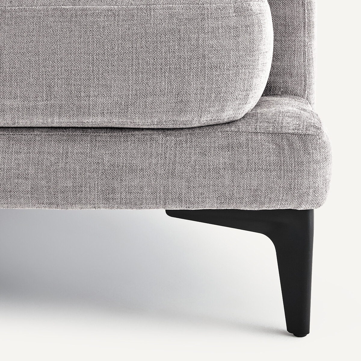 Demi-canapé avec plateau, en polyester et coton, MODERNISTE gris clair, EMMANUEL GALLINA X AM.PM