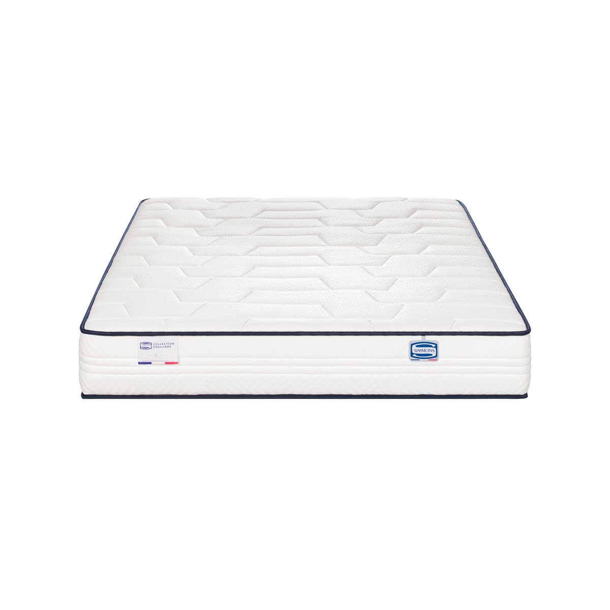 Matelas L'INTEMPOREL 140x190, ressorts ensachés, extra ferme, H24 blanc, SIMMONS