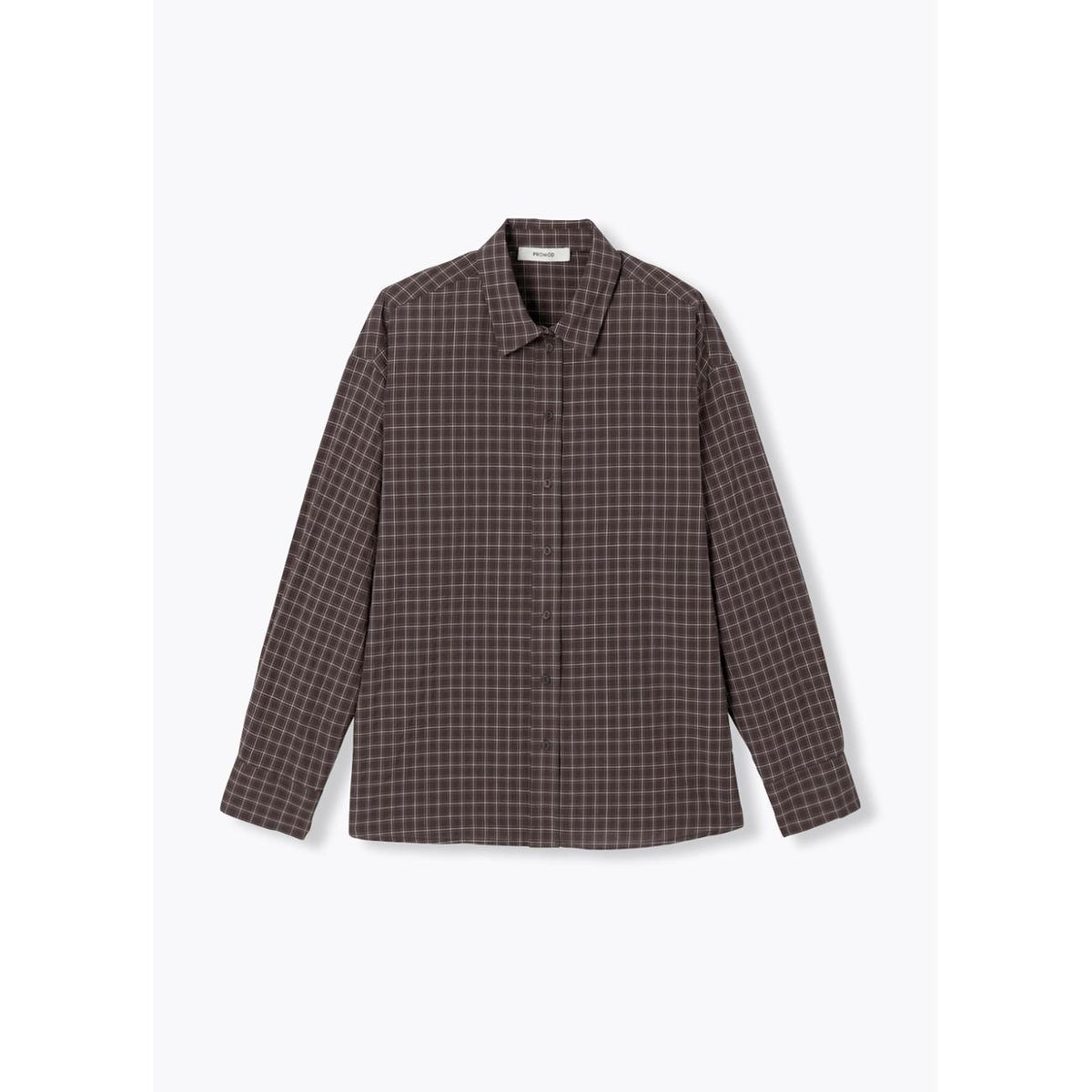 Chemise à carreaux carreaux marron, PROMOD