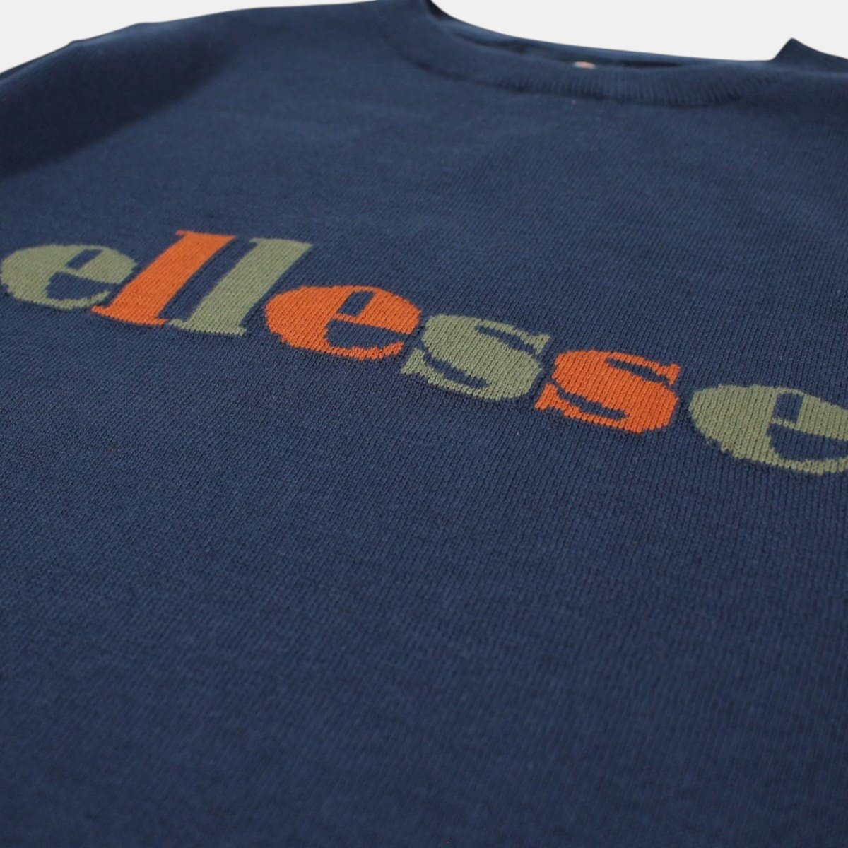 Pull col rond à motif graphique, manches longues HERITAGE bleu marine, ELLESSE