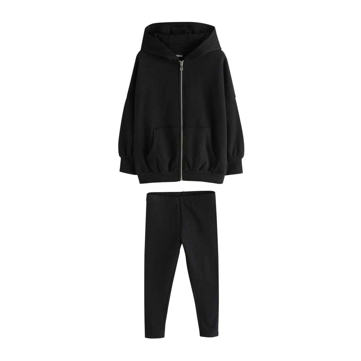 Ensemble legging et sweat à capuche zippé noir, NEXT