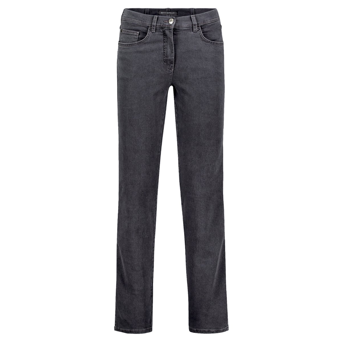 Pantalon stretch à taille élastique grey denim, BETTY BARCLAY
