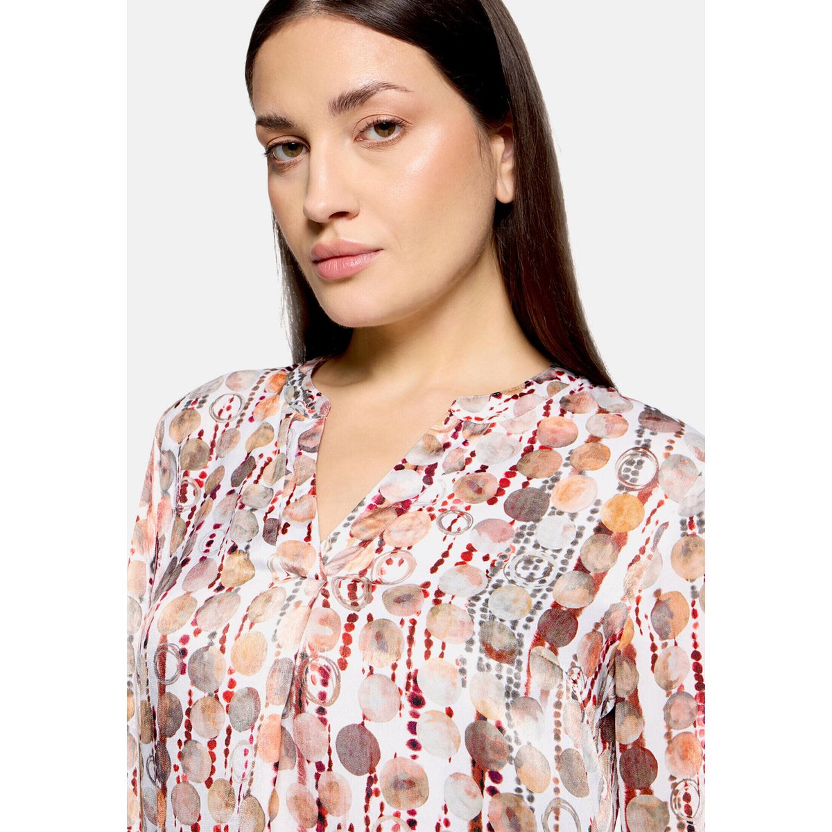 T-shirt façon blouse à motifs brown/red, CARTOON