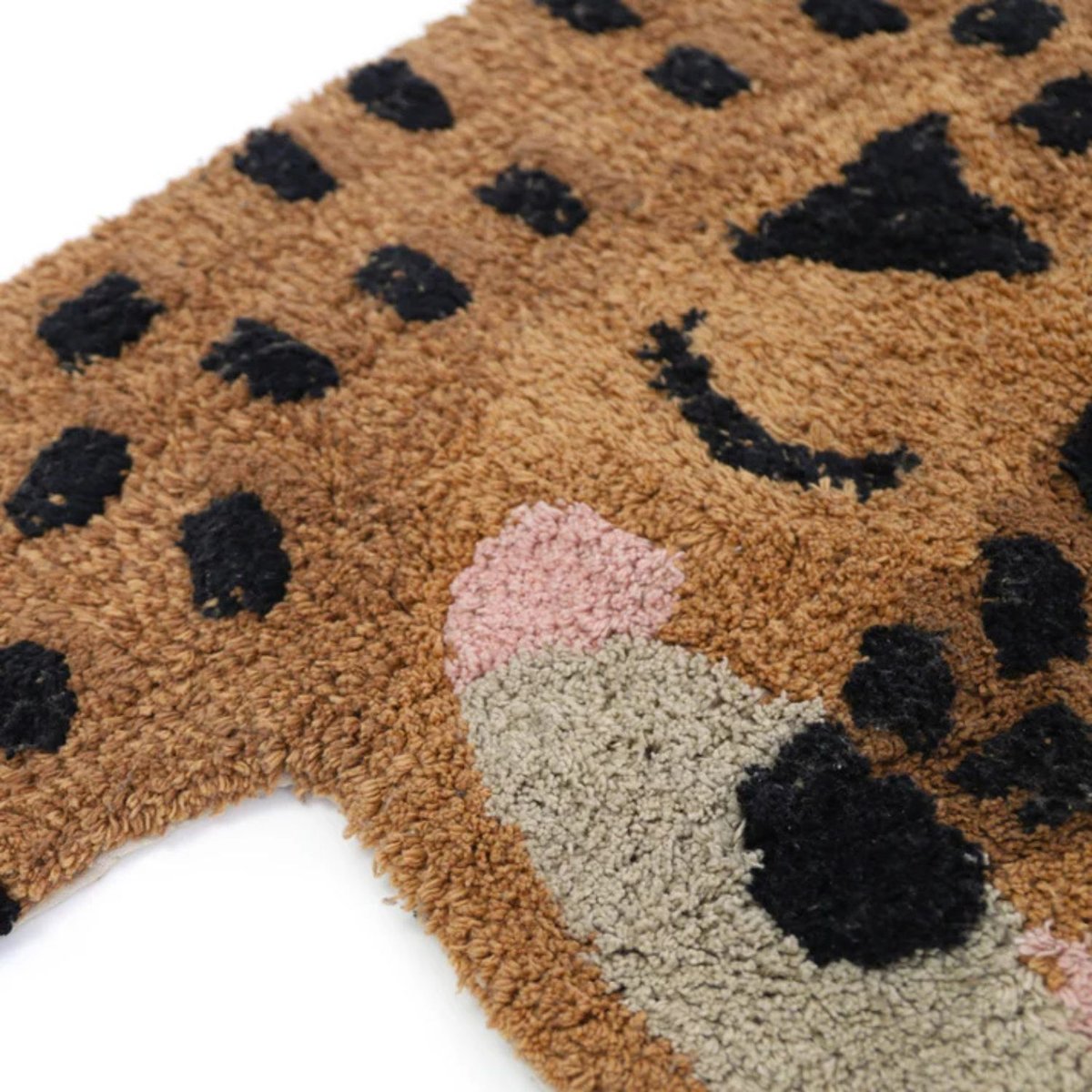 Tapis Little Cheetah marron, noir écru, NATTIOT