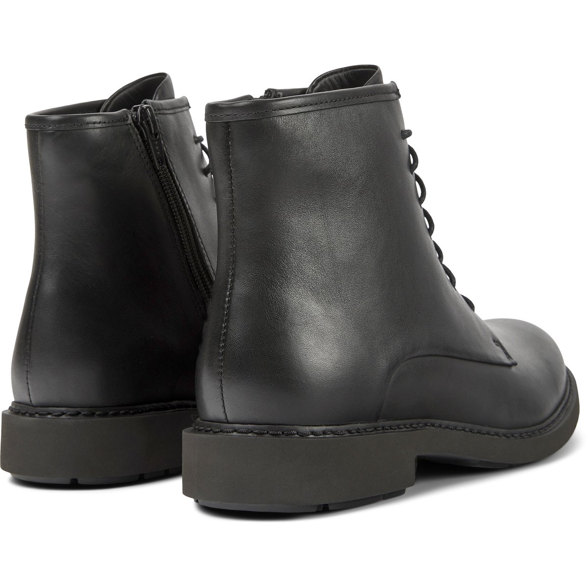 Bottines À Lacets Cuir Neuman noir, CAMPER