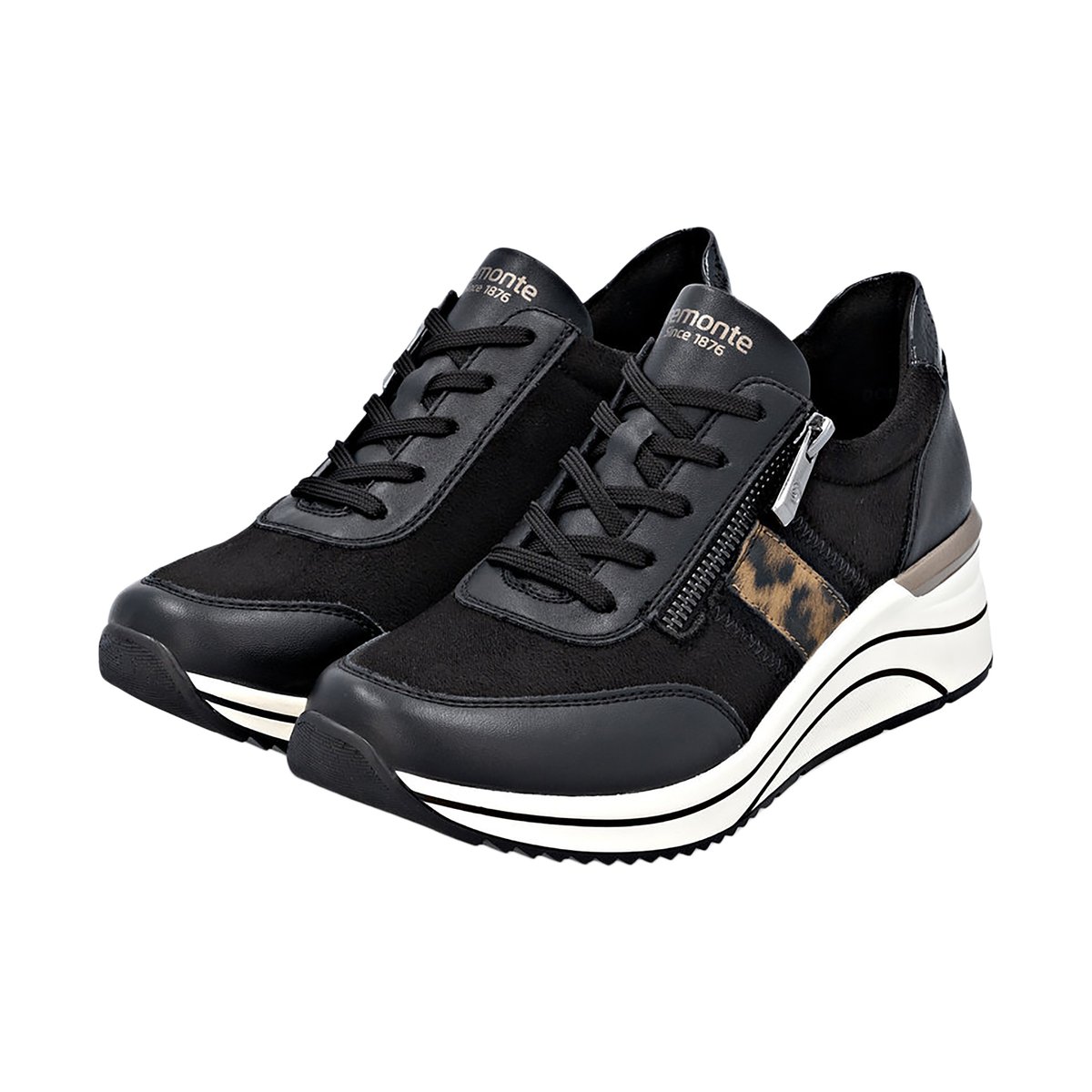 Basket à Lacets Et Zip Newa noir comb, REMONTE