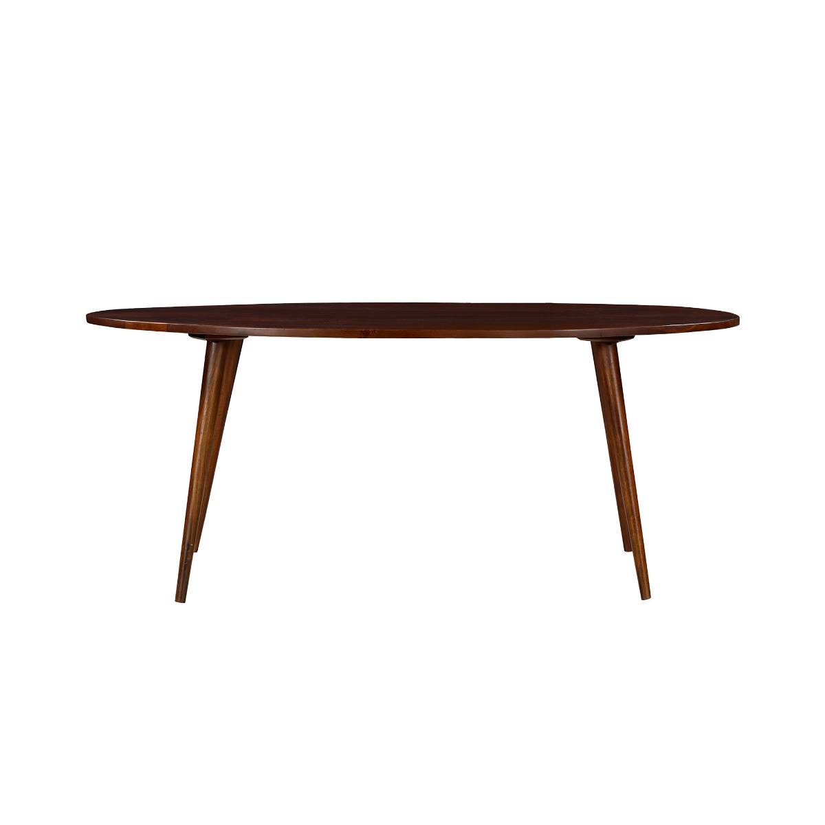 Table à manger en bois de manguier AYKO bois foncé, MADE IN MEUBLES 
