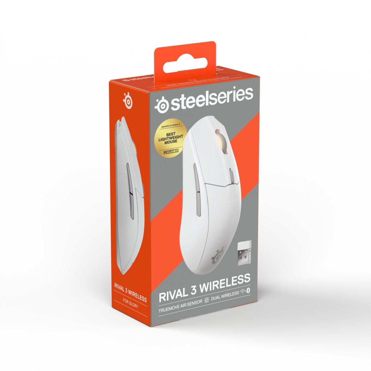 Souris Gamer Sans Fil Rival 3 WL Gen 2 Blanc couleur unique, STEELSERIES