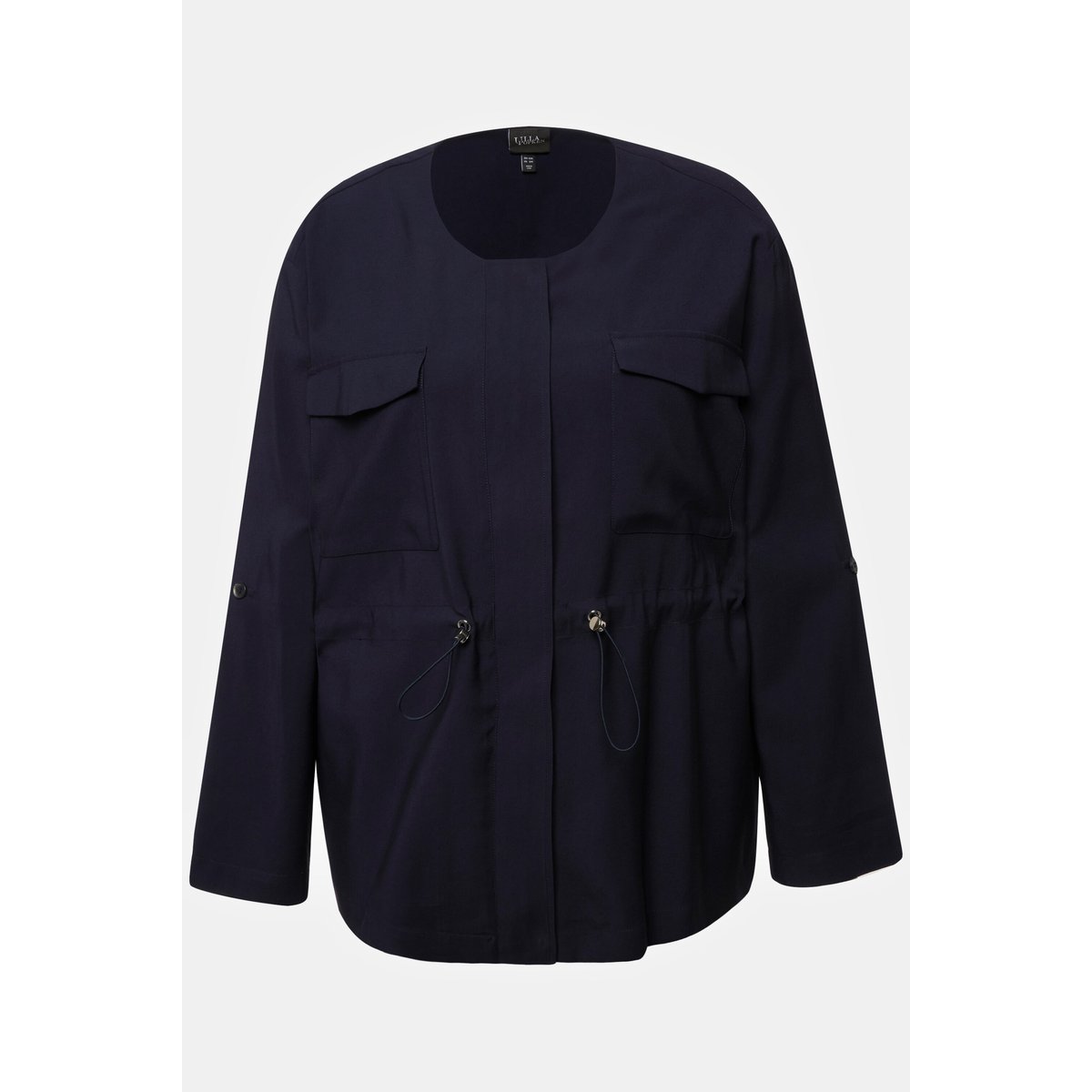 Veste à col rond. Manches 3/4 et cordon de marine, ULLA POPKEN