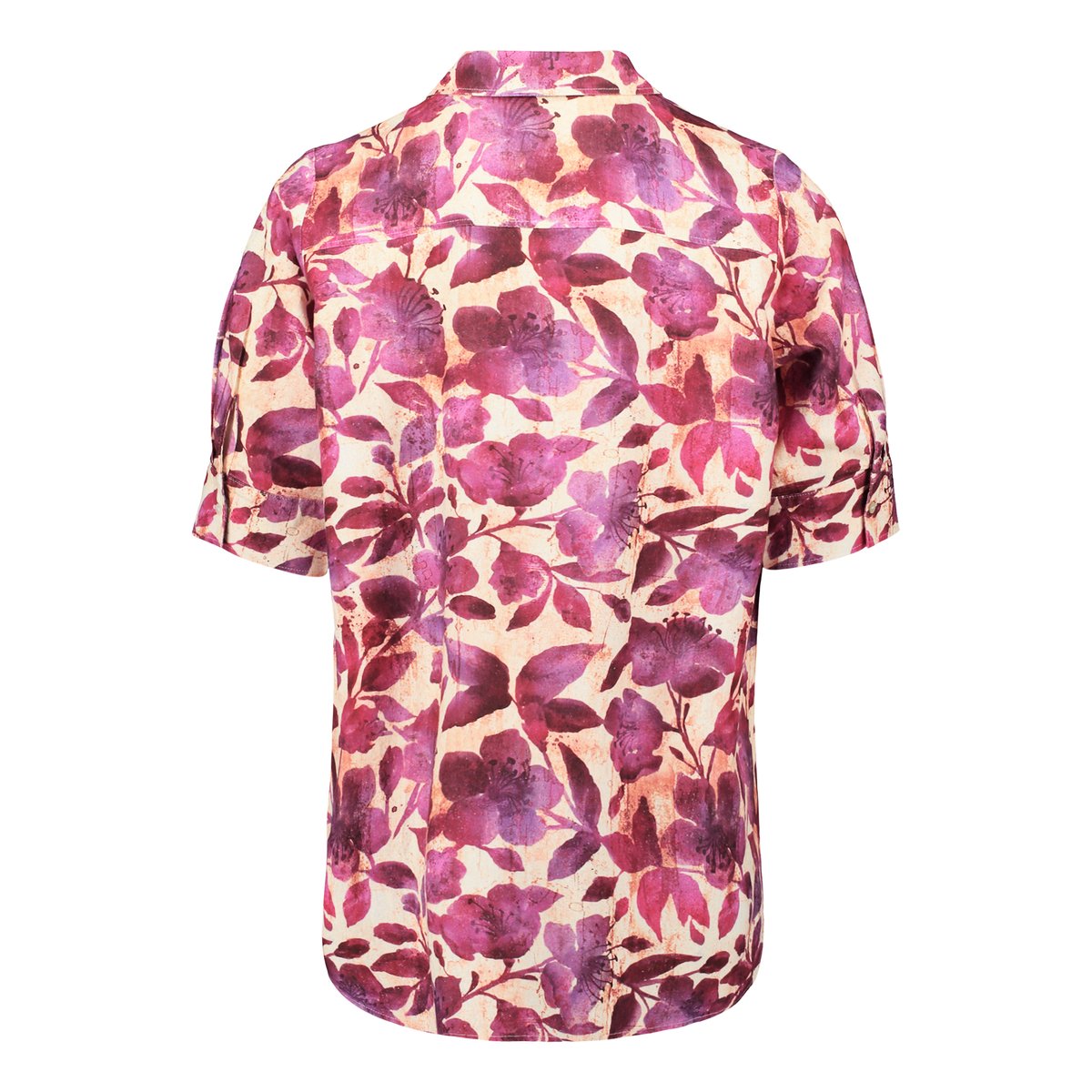 Chemisier en lin à col cream/dark pink, CARTOON