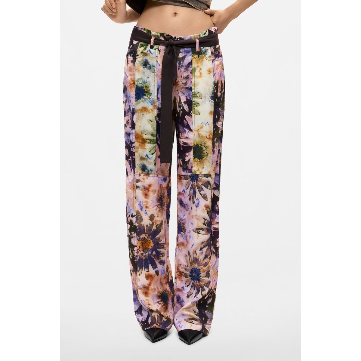 Pantalon long imprimé multicolore, DESIGUAL