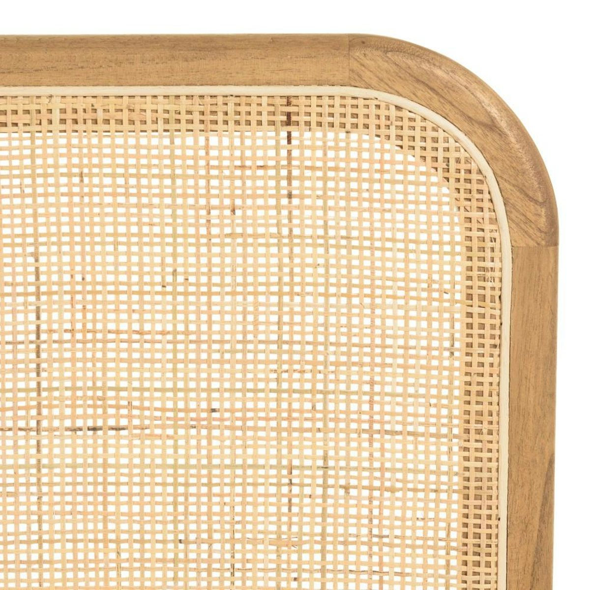 Tête de lit en bois de mindi et rotin naturel pour lits 160/180cm TIVARO bois naturel, PIER IMPORT