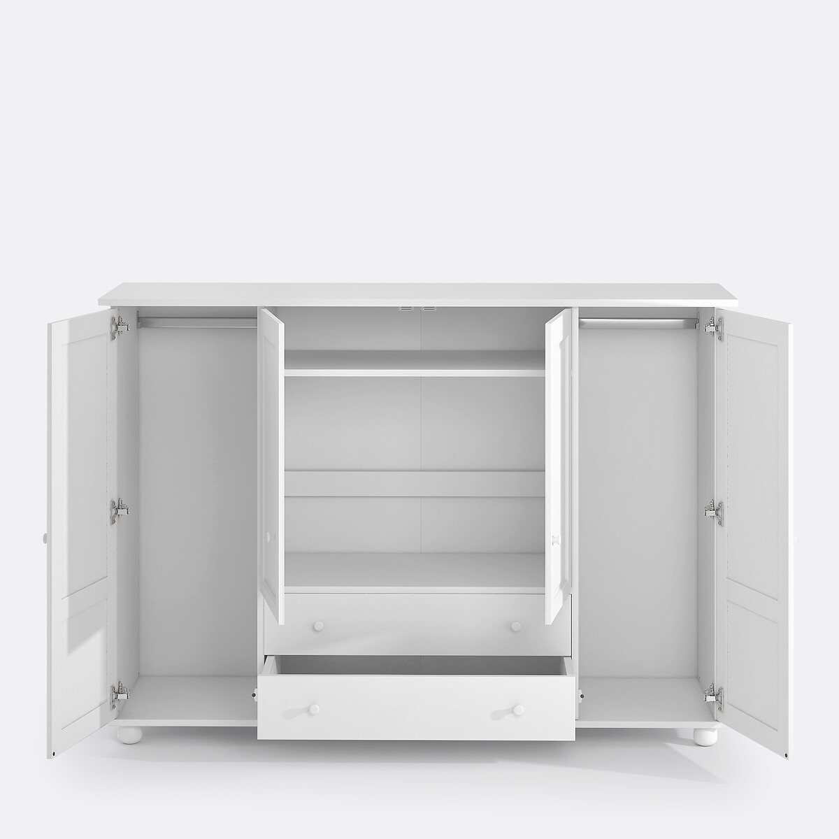 Kleiderschrank Redmond, Kleiderstange weiss, SO'HOME