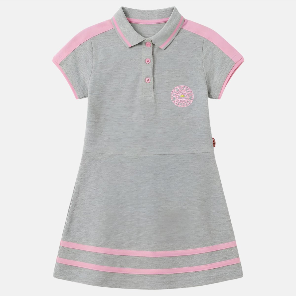 Robe polo manches courtes, patte boutonnée PREPPY gris, LEE COOPER