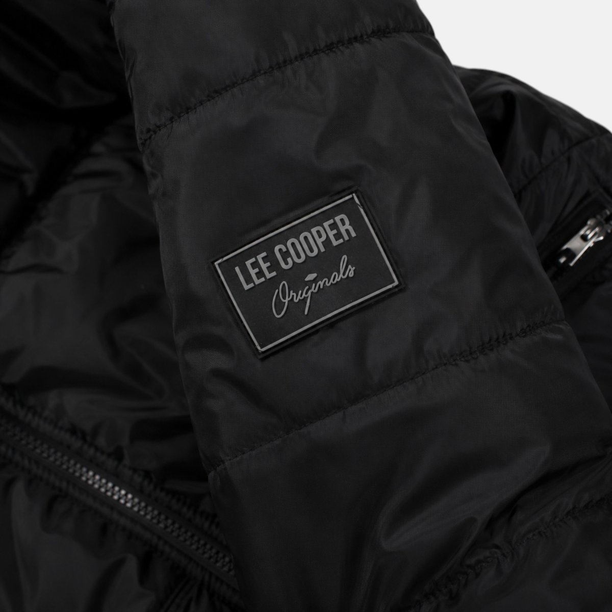 Doudoune longue zippée à capuche, poches zippées HIMALAYA noir, LEE COOPER