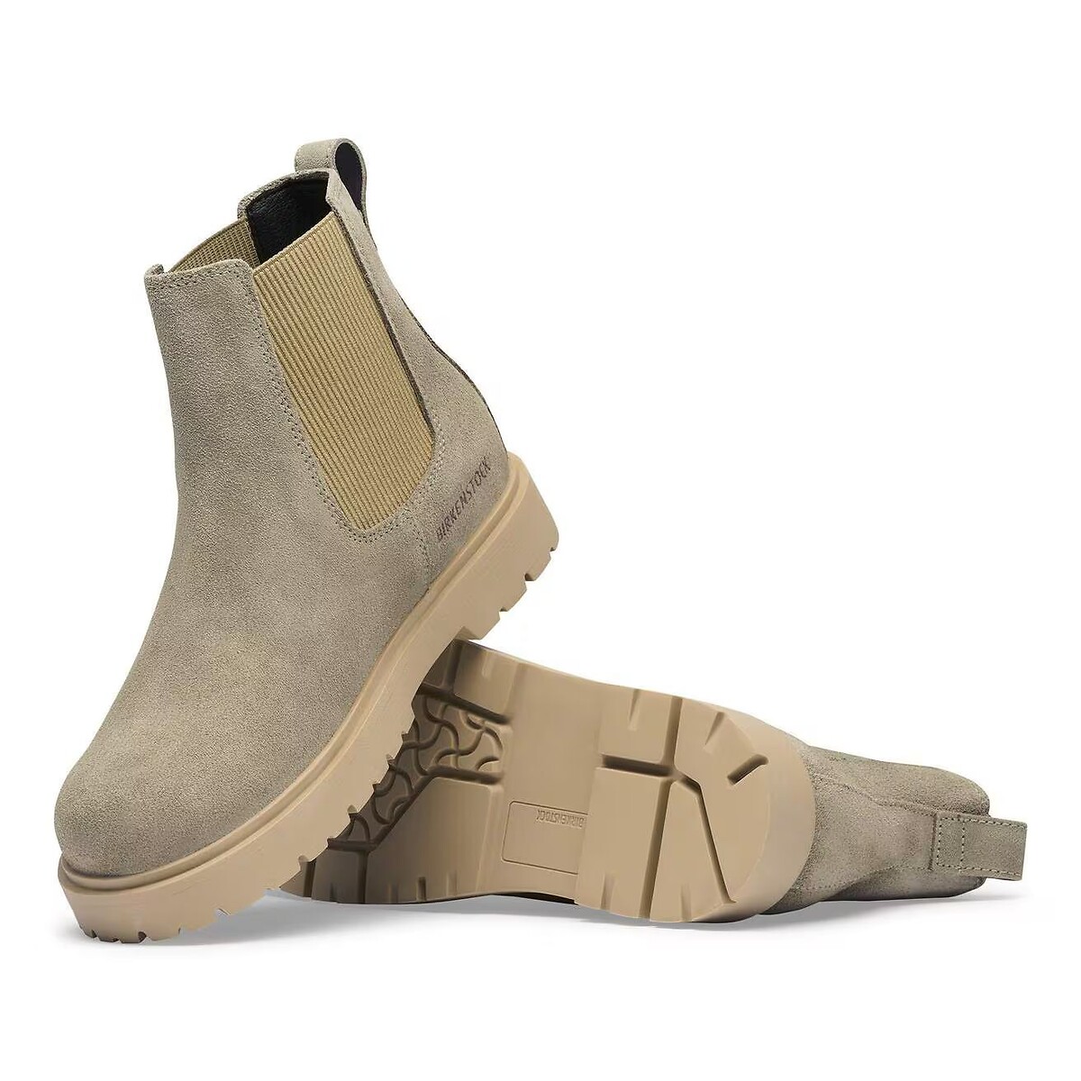 Botins Chelsea em pele Highwood Slip-On Mid bege, BIRKENSTOCK