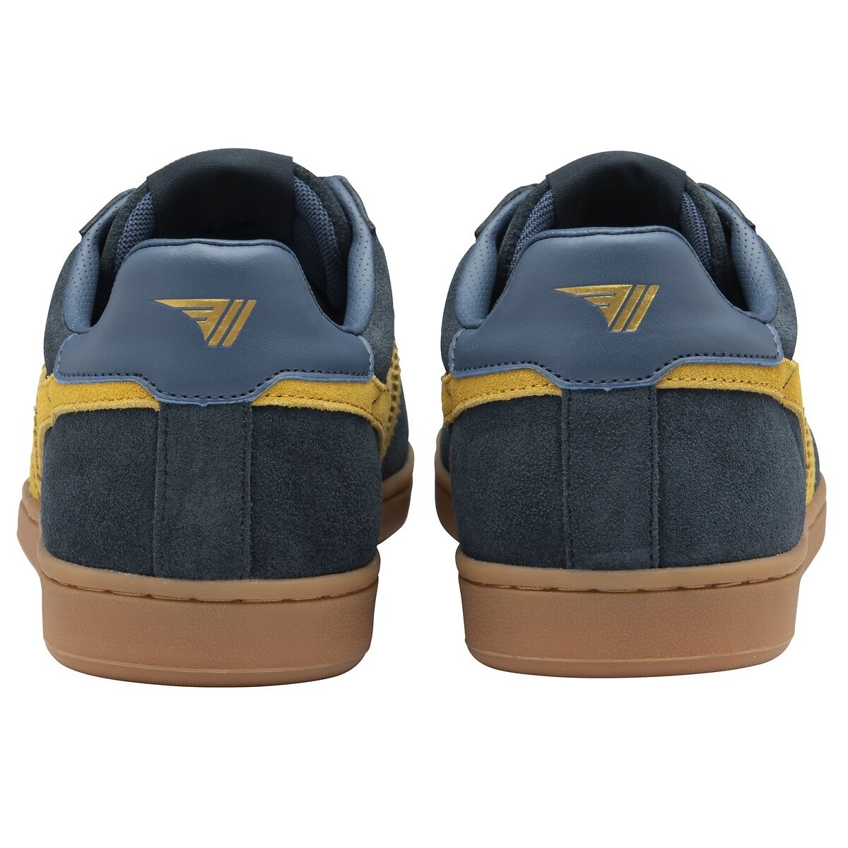 Sneakers pelle Equipe II Suede marine/giallo , GOLA