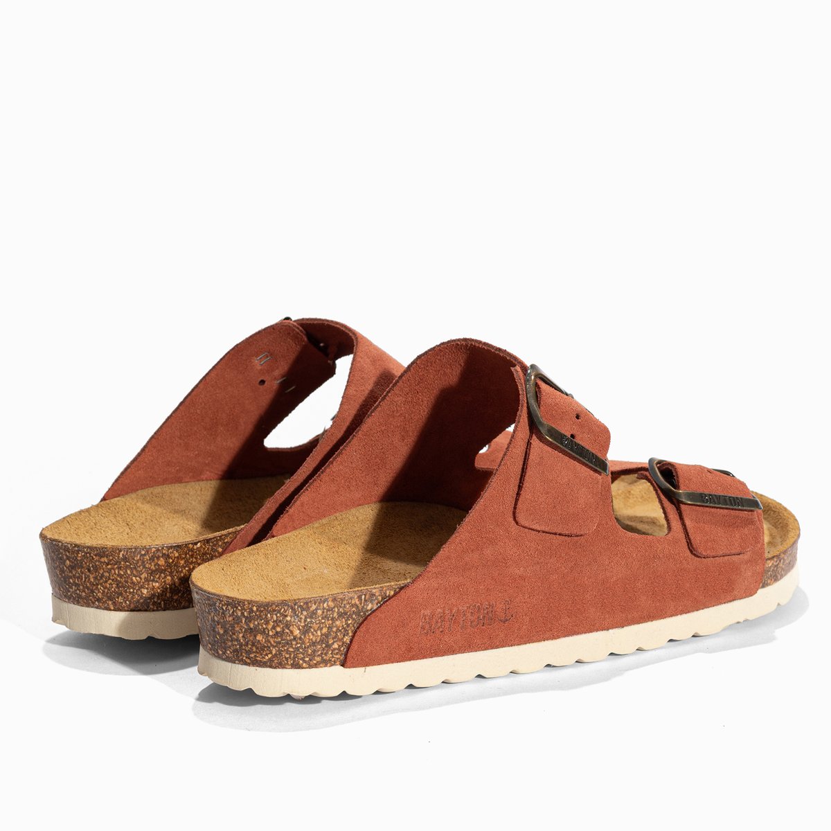 Sandales en cuir suédé ATLAS terracotta, BAYTON