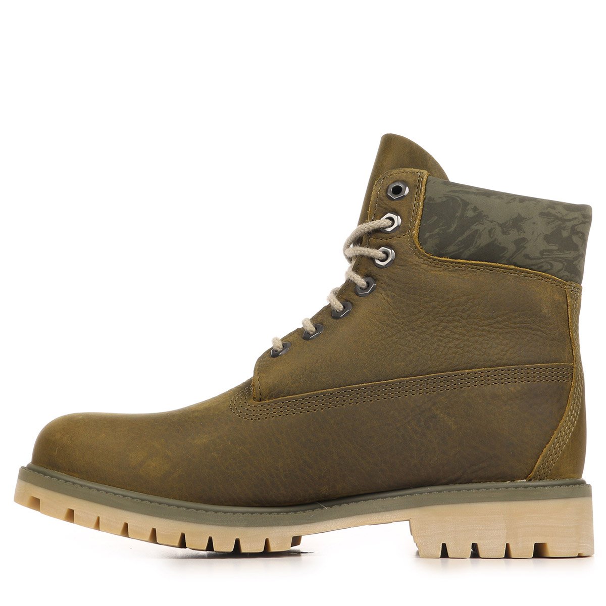 Boots HERITAGE 6 IN LACE WATERPROOF dark brown with green, TIMBERLAND