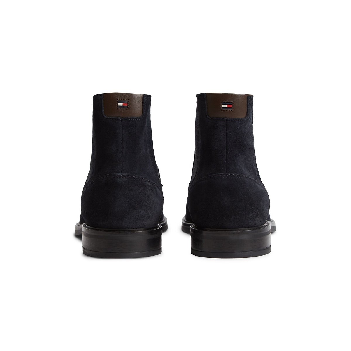Bottines chelsea en cuir suède bleu marine, TOMMY HILFIGER