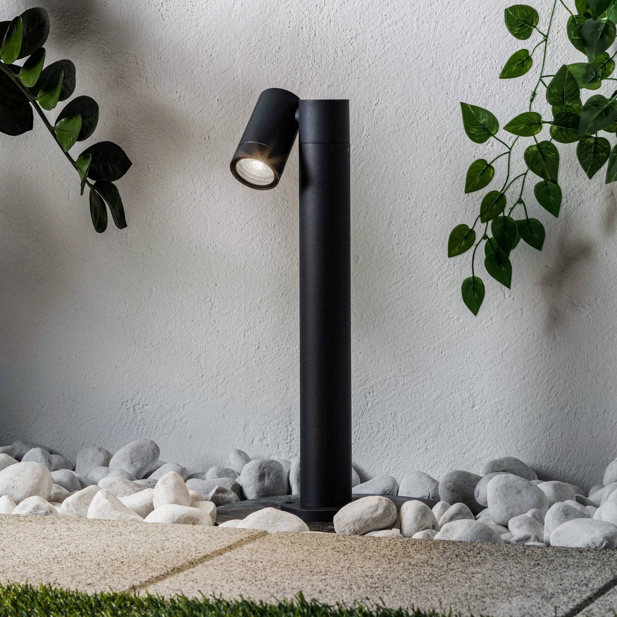 Luminaire extérieur en aluminium moderne gris foncé, PRIOS