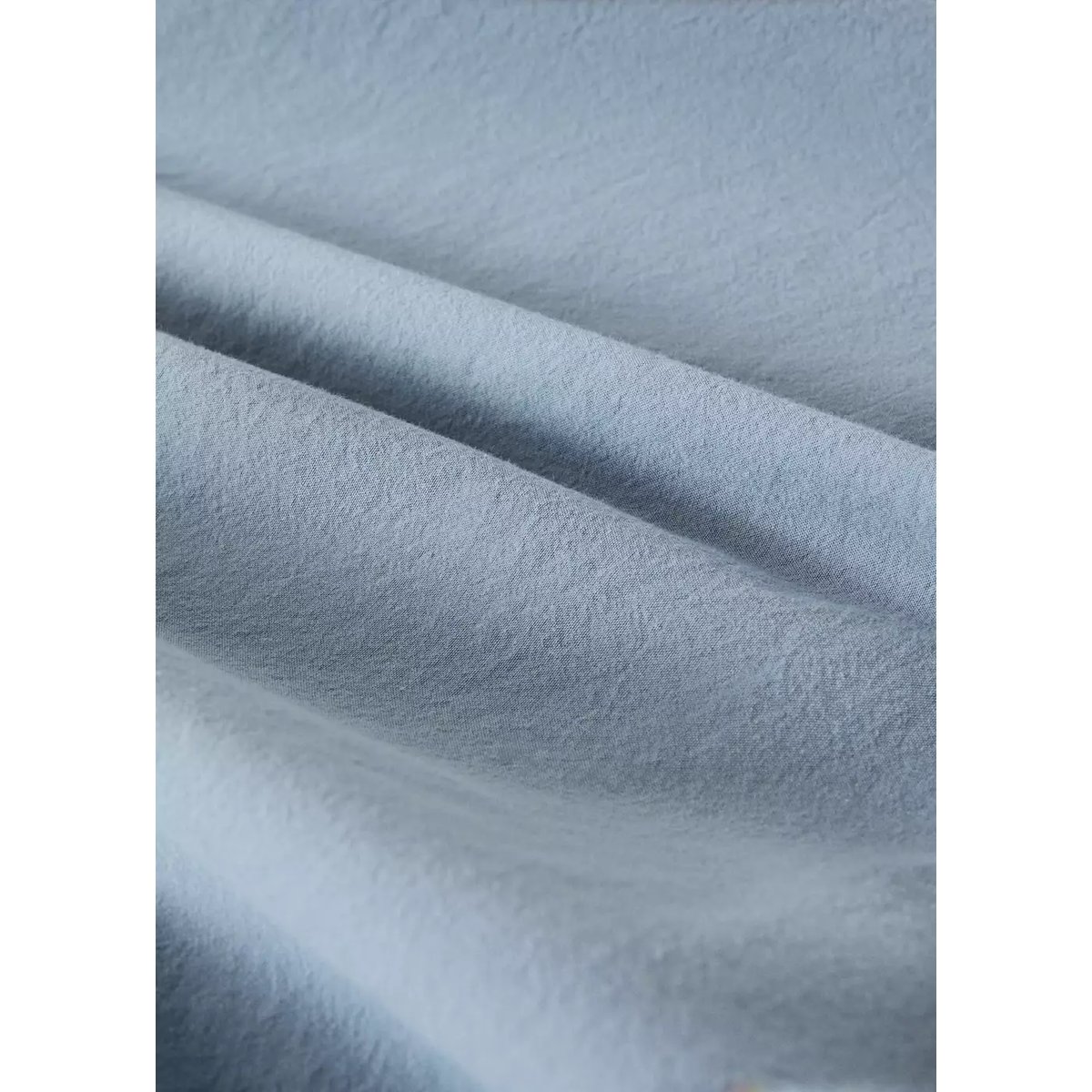 Drap-housse en coton lavé pour lit 135/140 cm bleu, MANGO HOME