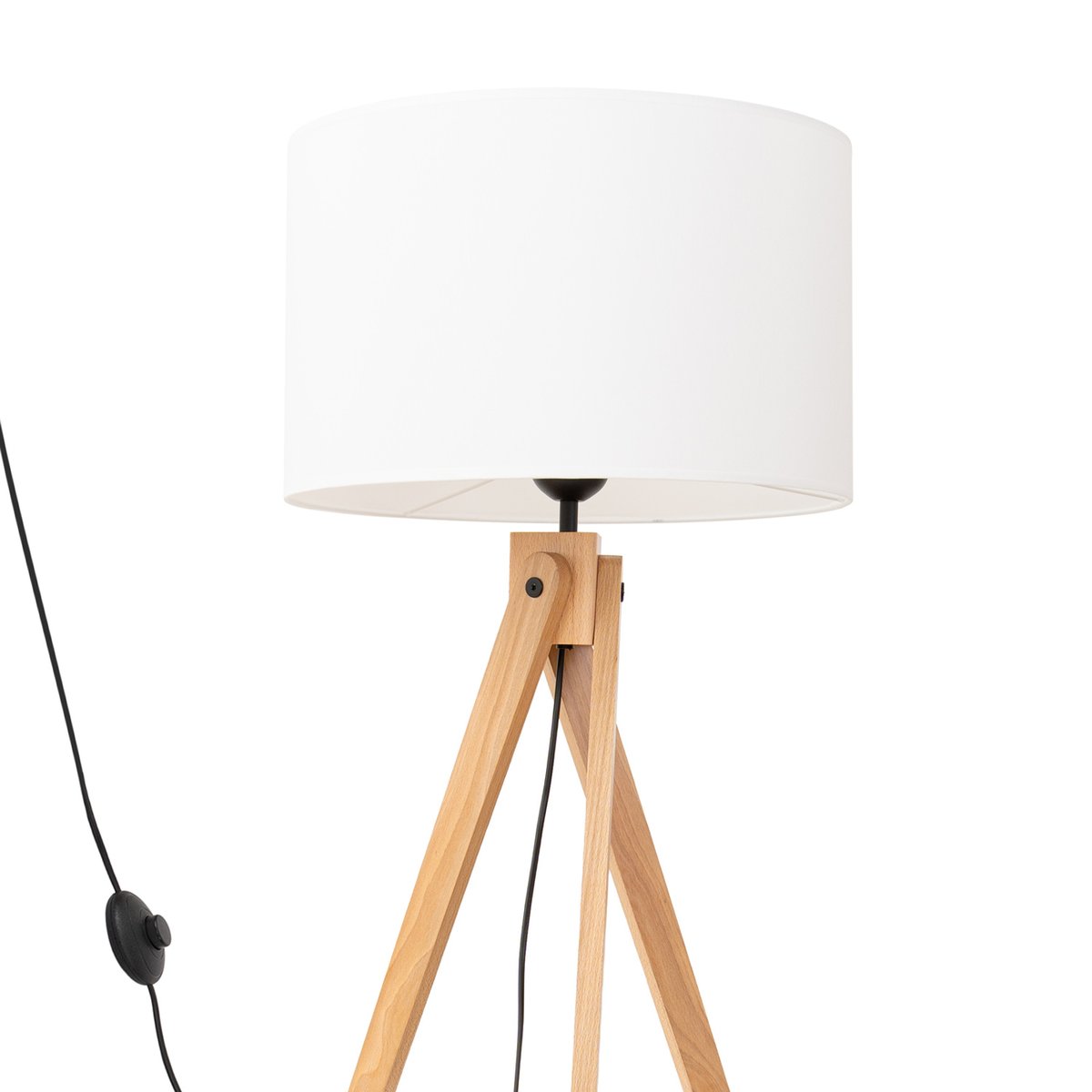 Lampadaire Tissu Blanc E27 1 Natt blanc, EDEN