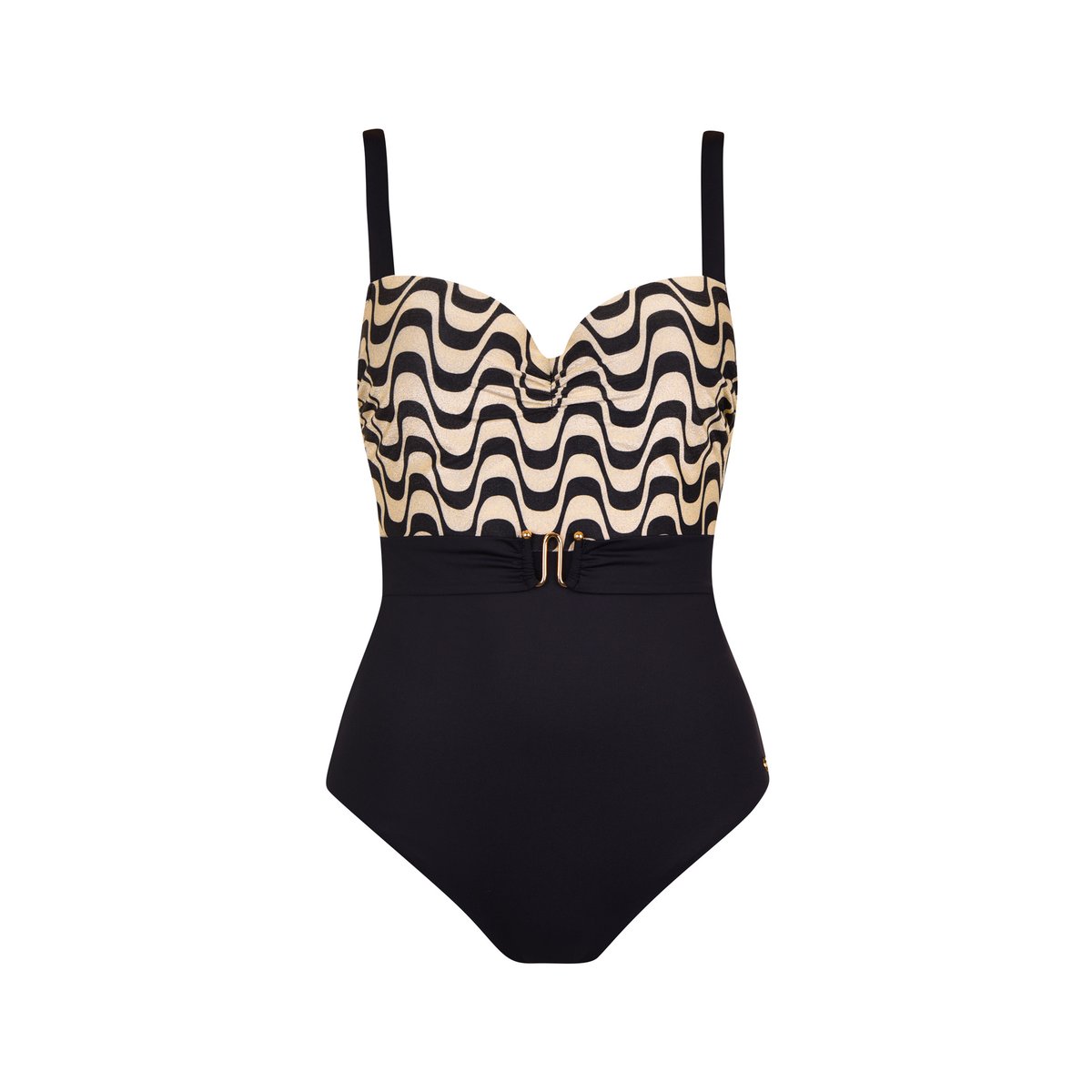 Maillot de bain une pièce préformé multipositions Iceland noir, LISCA