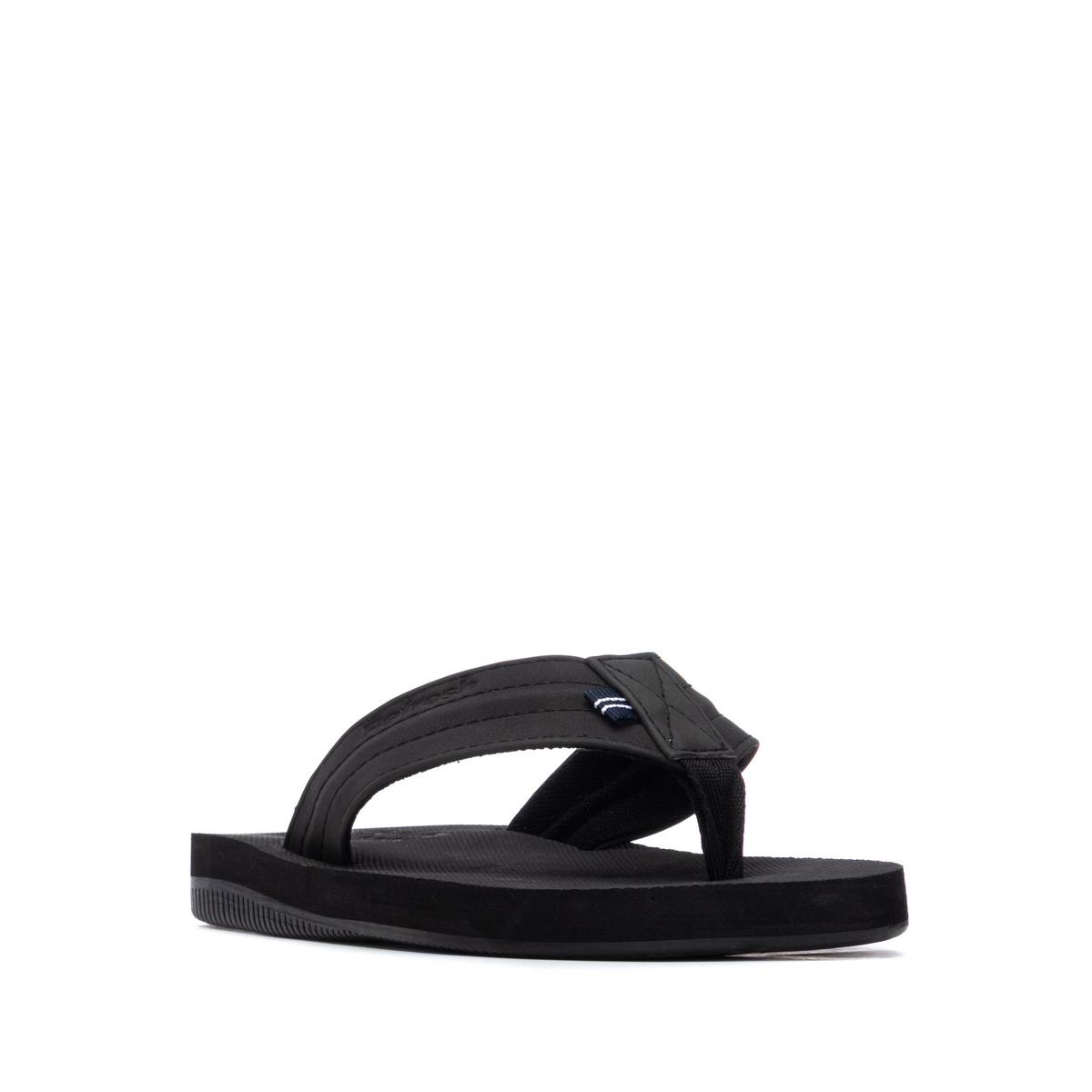 Tongues Plage Plaine Décontractée noir, REFRESH