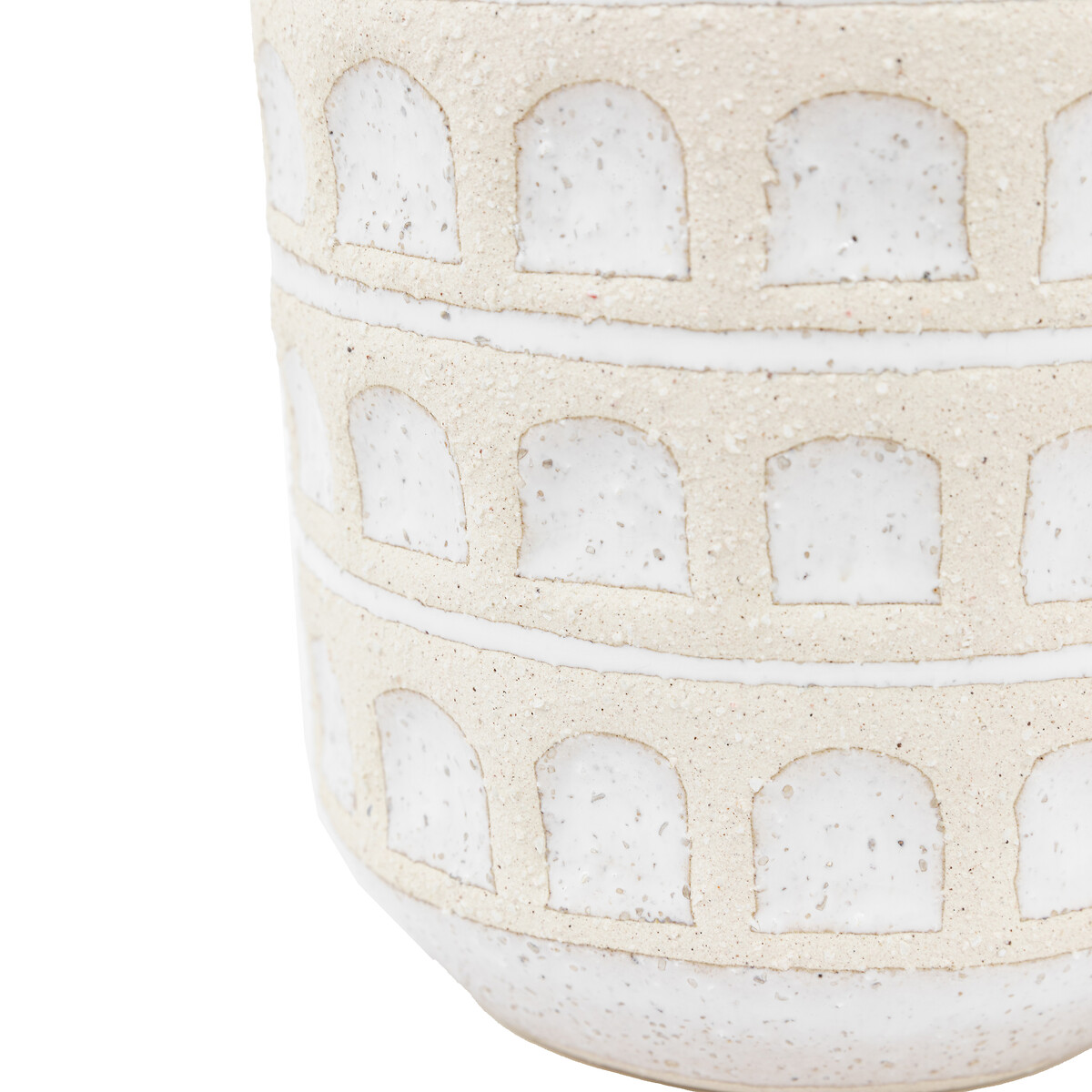 Capua Graphic Ceramic Vase natural, ÉDITÉ