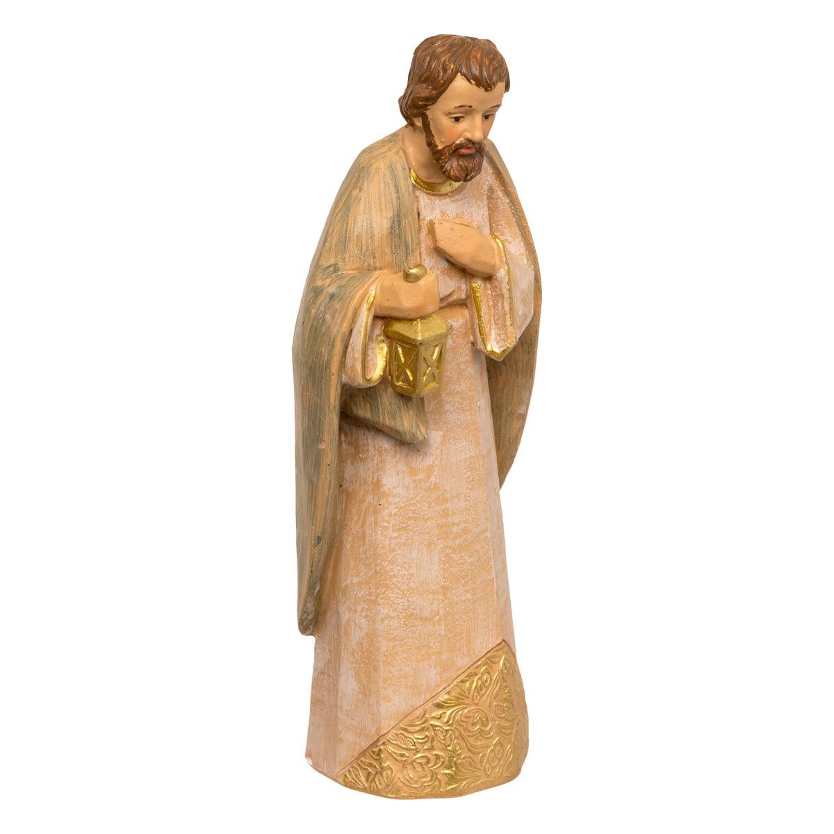 Lot de 10 santons pour crèche de Noël H15 cm résine SYLIO transparent, ATMOSPHERA