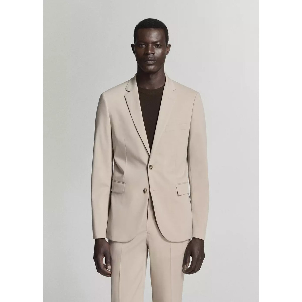 Veste costume París super slim-fit beige, MANGO MAN