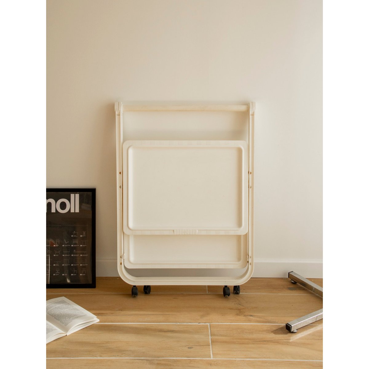 Desserte pliable en plastique blanc Anouk N°382 - Bon état blanc, DEBONGOUT