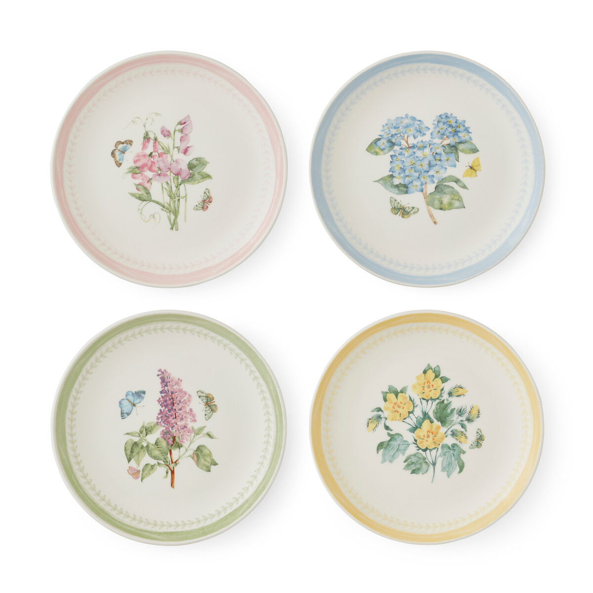 Set of 4 Sketchbook Assorted Salad Plates multi-coloured, PORTMEIRION