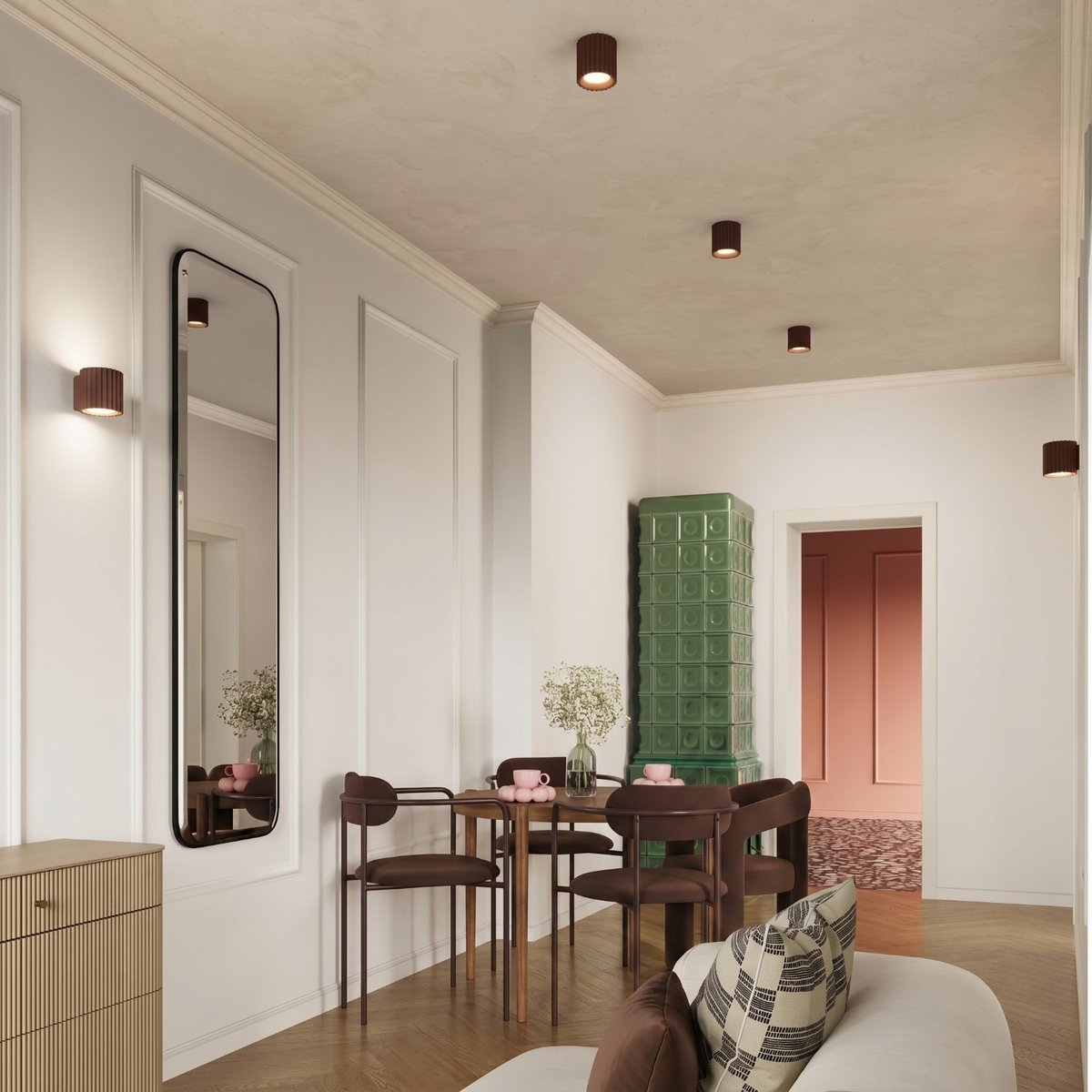 Plafonnier Aluminium Marron GU10 2 AURA marron, EDEN