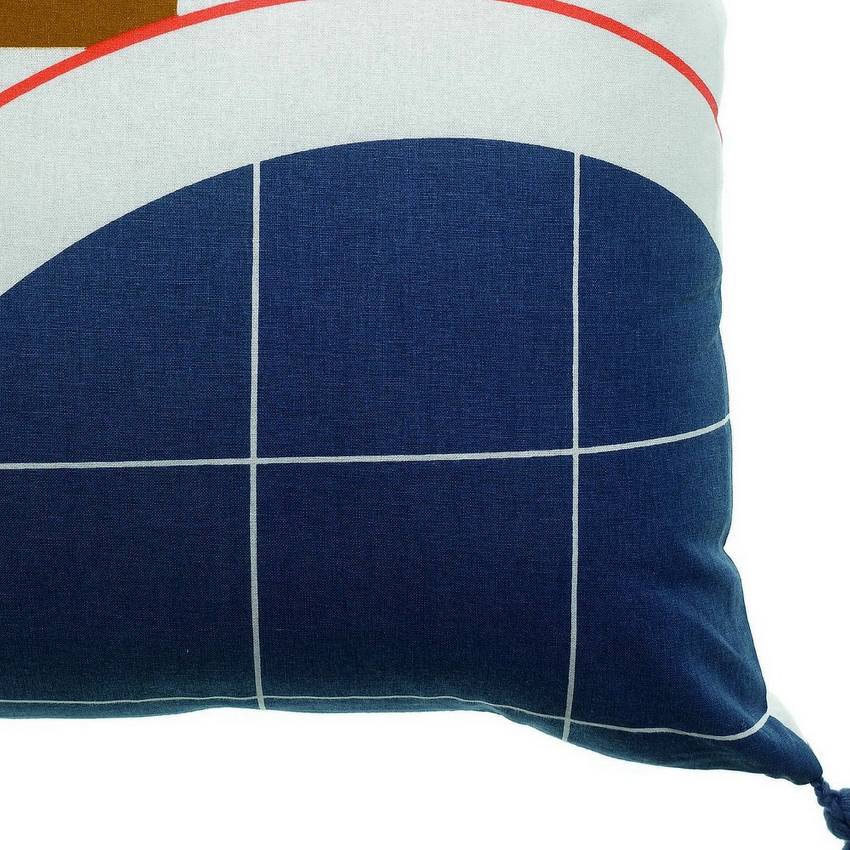Coussin déco 40x40 cm Coton Saphir blanc, EDEN