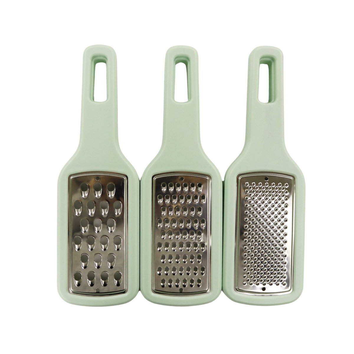 Lot de 3 râpes à légume manuel OCEAN gris,vert, FACKELMANN