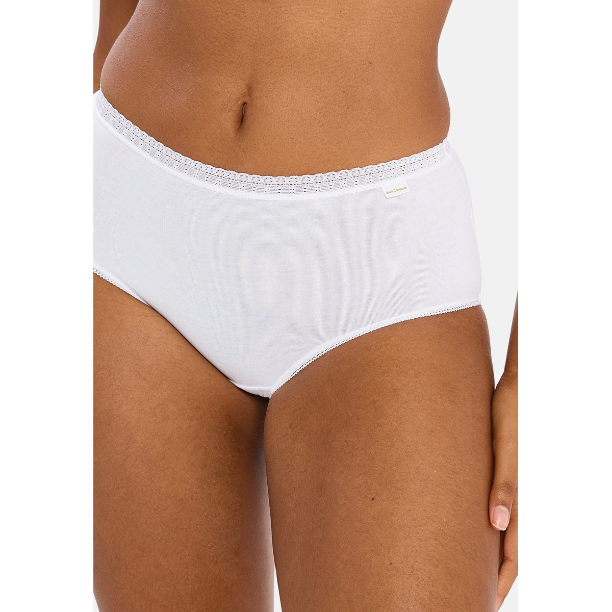 Lot de deux slips CLASSIQUE COTON B blanc+blanc, SANS COMPLEXE