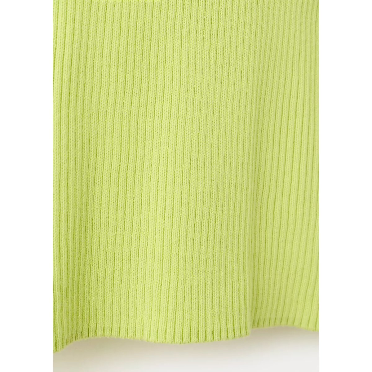 Top halter en maille côtelée jaune fluo, MANGO KIDS