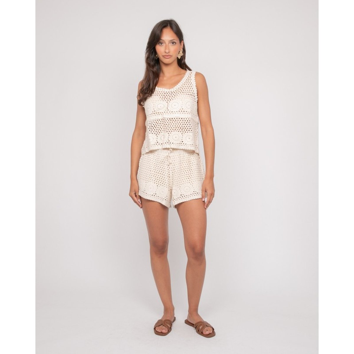Short Crochet Xaona ecru, DONA LISA