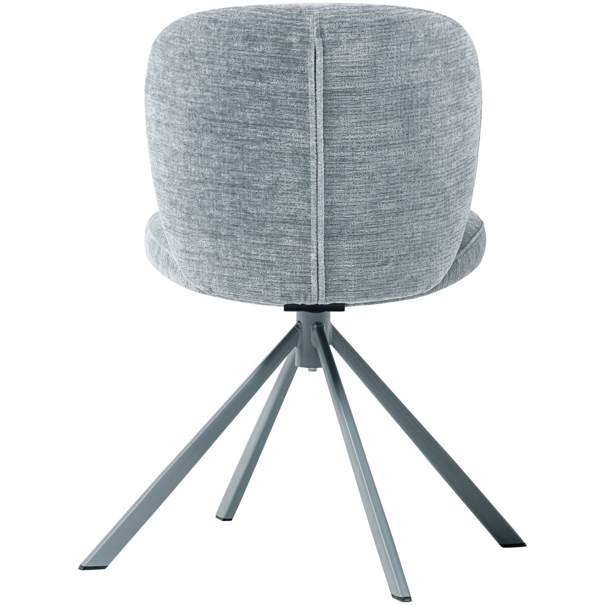 Lot de 2 fauteuils de table en chenille FEMKE bleu, WOOOD