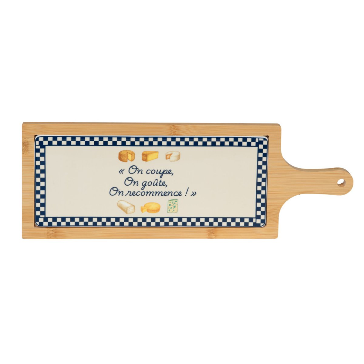 Plateau rectangle Fromage 31 x 13 cm   - FROMAGE bleu, TABLE PASSION