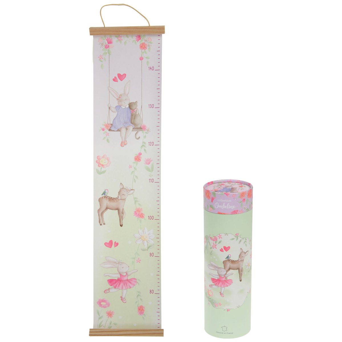 Toise rose, marron, vert, AMADEUS LES PETITS