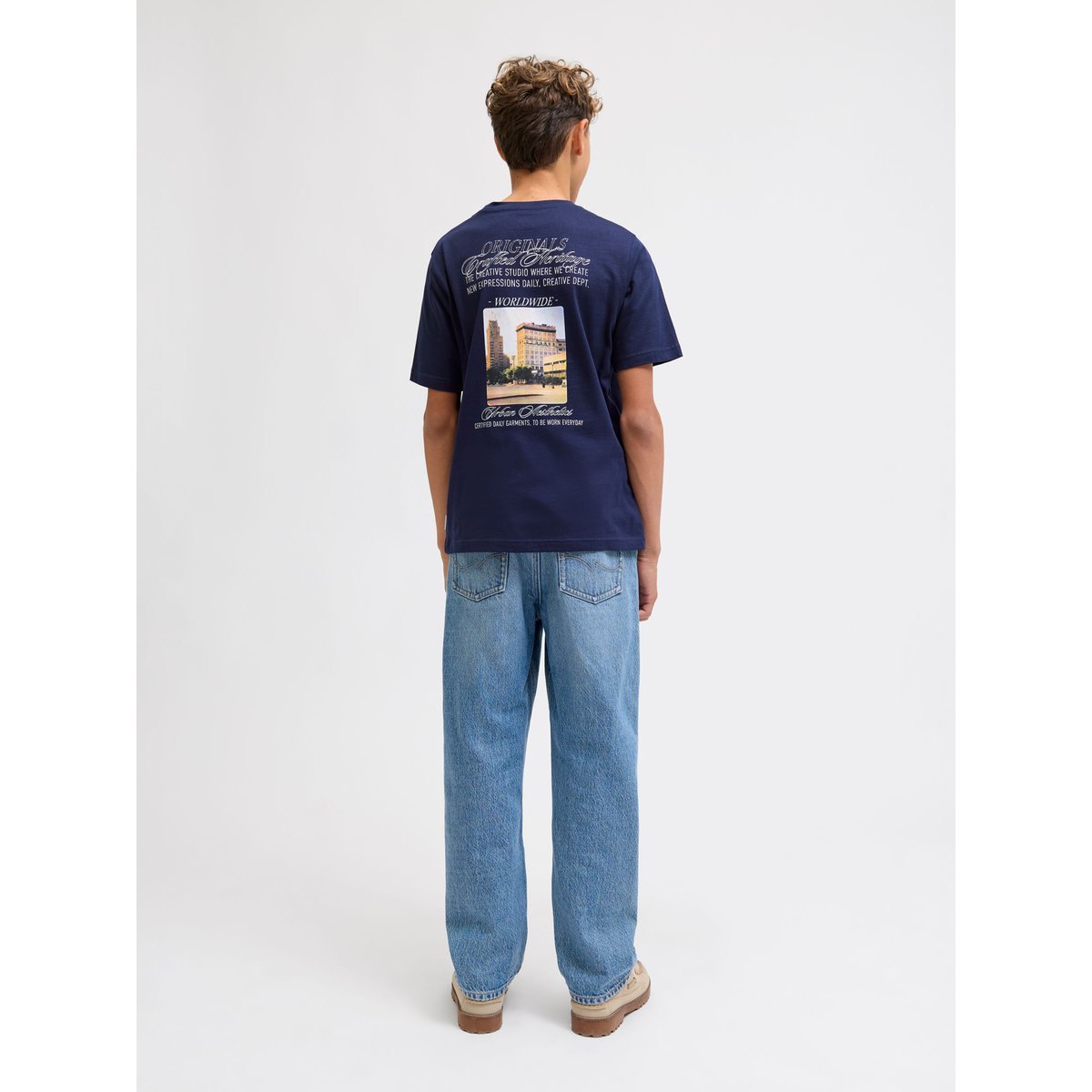 T-Shirt bleue - ocean cavern, JACK & JONES JUNIOR