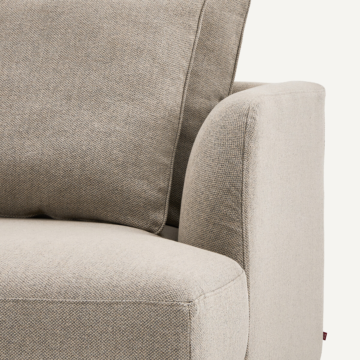 Rechtes Halbsofa, modular, aus Tweed, TIBERIO natur/hellgrau, AM.PM