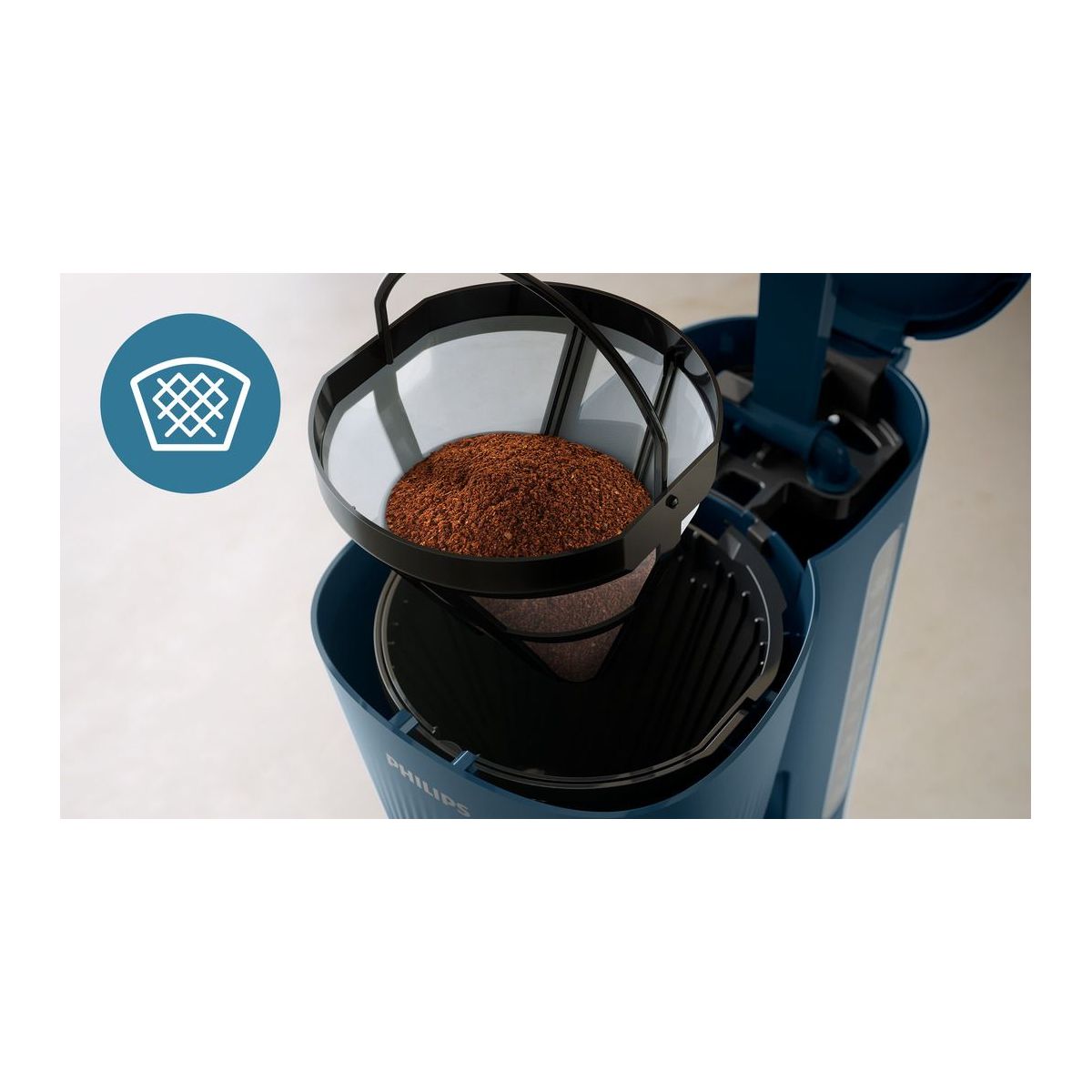 Cafetière filtre HD7411/70 bleu bleu, PHILIPS