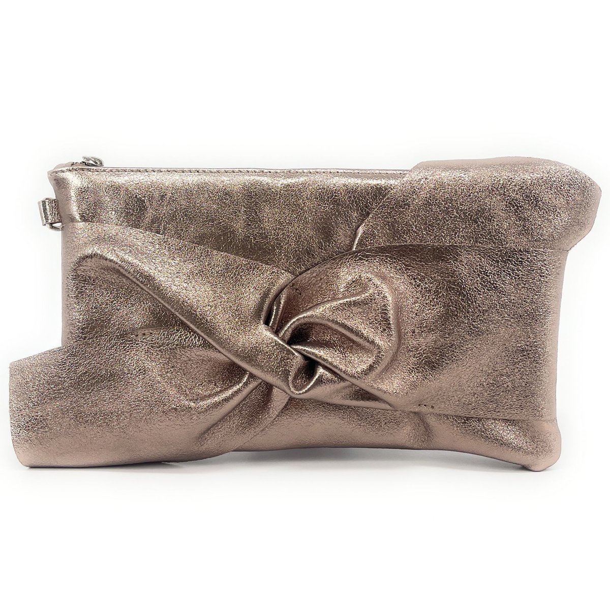 Pochette en cuir irisé SHERAZADE champagne, OH MY BAG