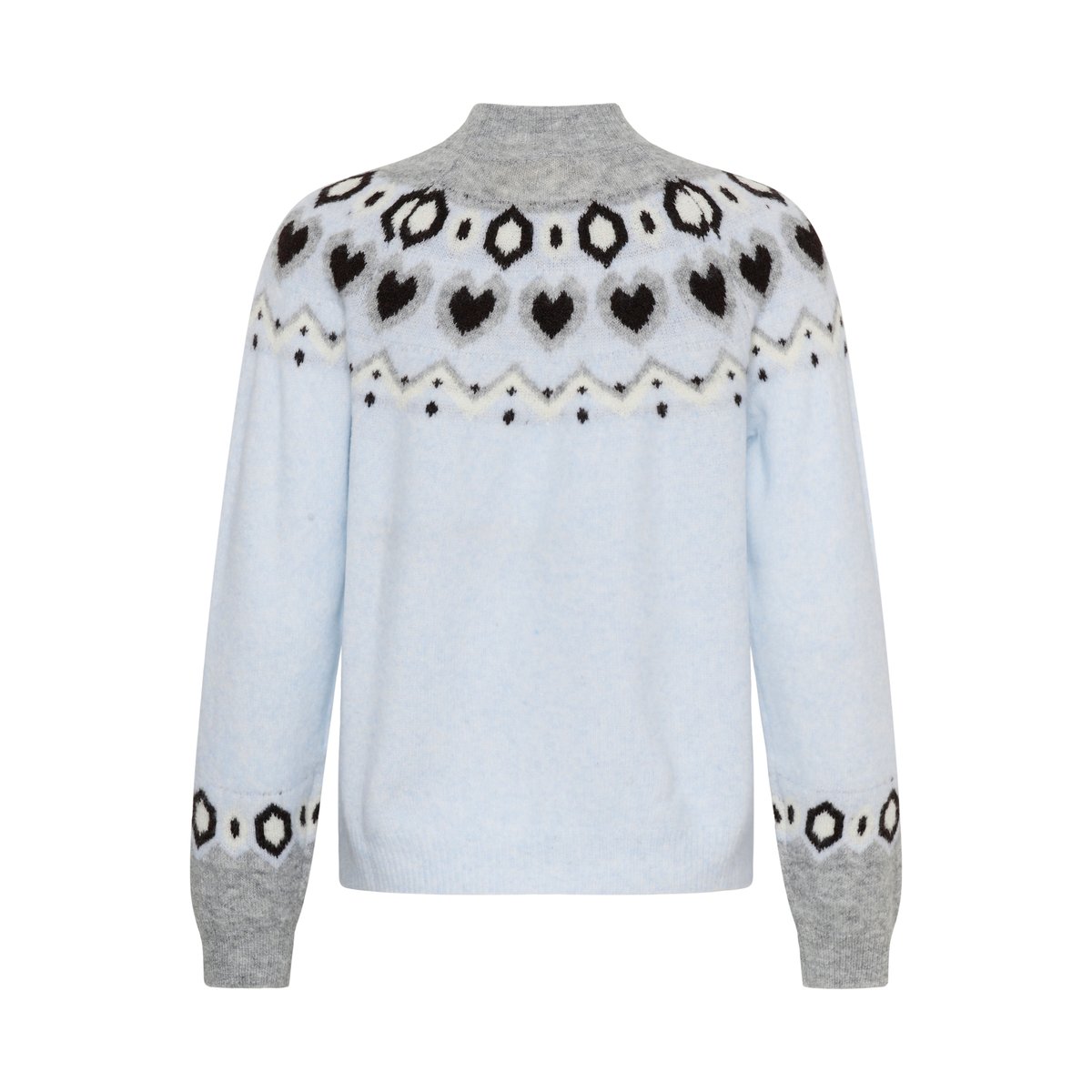 Pullover tricoté bleu plein air, CREAM