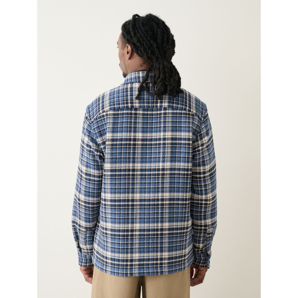 Veste-chemise à motif patchwork bleu indigo, NEXT