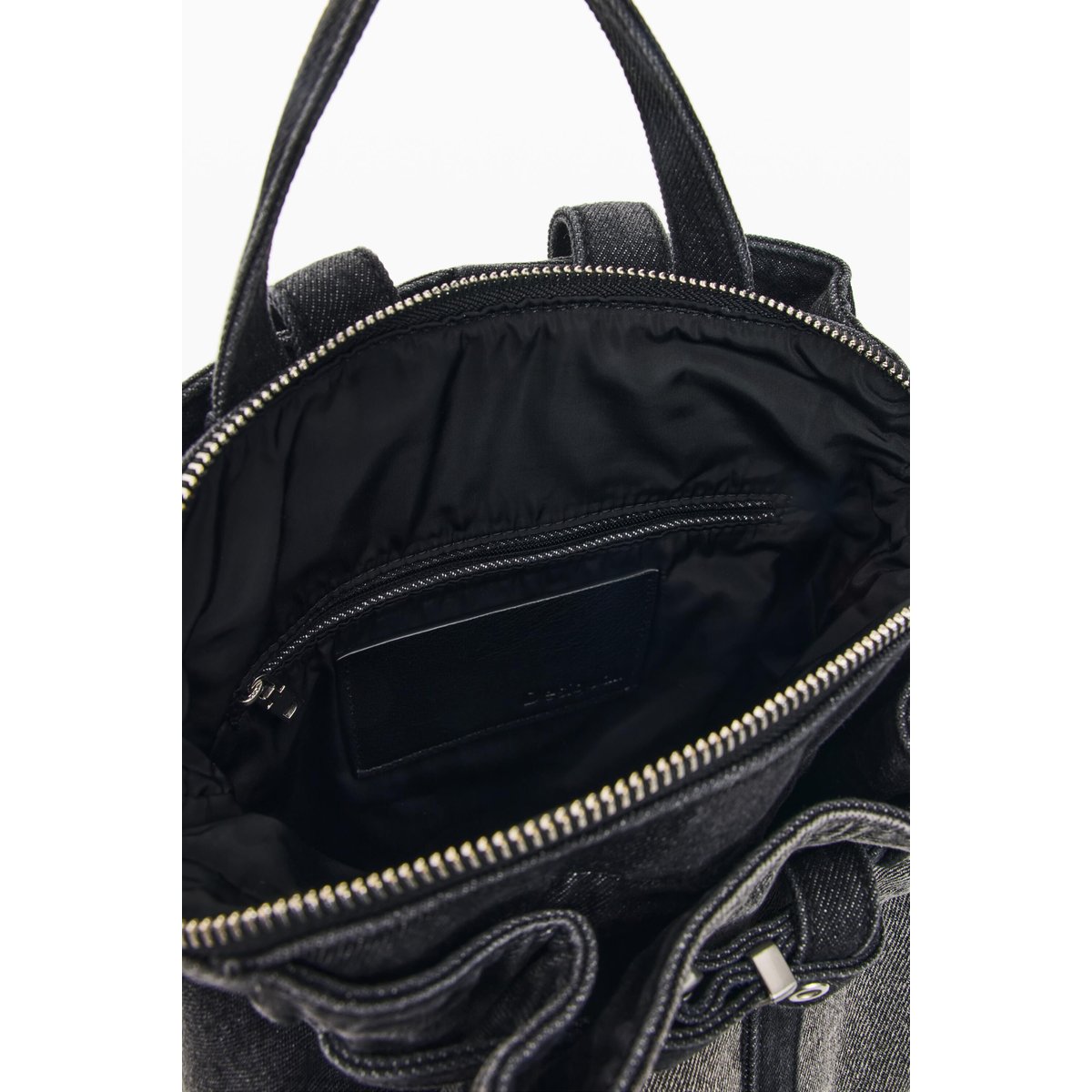 Sac à dos denim moyen noir, DESIGUAL